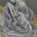 Electric Heated Blanket Twin Size 62"x84" with Cozy Flannel, 6 Heat Settings & 10 Hours Auto Off, Soft & Cozy Warming Throw for Home, Office, or Bed, Machine Washable, Grey