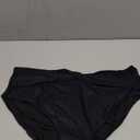 Tempt Me Women Twist Bikini Bottom Moderate High Cut Bathing Suit Bottoms Ruched Swimsuit Bottom (18 Plus, Black)