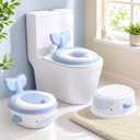 NEW Auvan® 3‑in‑1 Potty: Toddler Potty, Toilet Training seat, and Step Stool. Potty Training kit to Motivate Learning, with Reward Chart and Accessories. Potty Training Toilet. Baby Gift Ideas.
