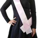 24 Pack Pink Blank Sash, Plain Satin Sashes for Pageants and Party Decorations
