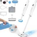 Steam Mop All-in-one for Floor Cleaning, MultiPurpose Steam Cleaner for Home with 13 Accessories, Detachable Handheld Floor Steamer with Scent Container and strap for Hardwood,Tiles & CarpetWhite