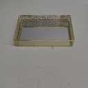 Feyarl Mirrored Crystal Vanity Makeup Tray Ornate Jewelry Trinket Organizer Cosmetic Perfume Bottle Decorative Tray Home Deco Dresser Skin Care Storage (Rectangle 12" x 8")