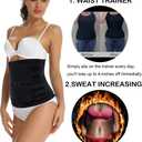 HOPLYNN Sweat Waist Trainer for Women Two Belts, Neoprene Workout Corset Waist Trainer Cincher Trimmer Shaper Zipper
