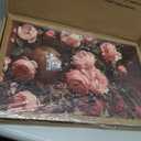 2Pcs Vintage Framed Wall Art Peony Wall Decor Pink Floral Canvas Prints Cottagecore Decor Rustic Farmhouse Pictures Artwork for Walls Living Room Bedroom Bathroom 16"x24" Ready to Hang