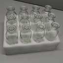 Peohud Set of 12 Glass Bud Vases, Clear Small Flower Vases, Decorative Glass Bottles Floral Vases for Home Decor, Wedding Reception, Party