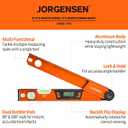 JORGENSEN Digital Angle Finder, Multi Angle Finder Tool with Backlit LCD, Protractor Digital Level with Horizontal & Vertical Bubble