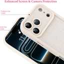 OOK Slim Checkered Case for iPhone 17 Pro 6.3inch, Beige | Cute Aesthetic Checkerboard Design,Camera Lens Protection,Silicone Slim Shockproof Protective Cover for Women Girls