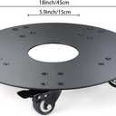 Plant Stand with Wheels,3.0mm Thick Aluminum Alloy Plant Caddy with Wheels Heavy Duty, Rolling Plant Stand Holds 18 Inch and 500lbs(Black)