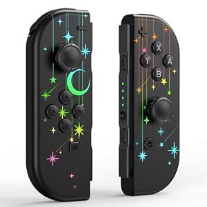 Sylphidara Replacement for Nintendo Switch Controller, Switch Controllers Compatible with Nintendo Switch/OLED/Lite, Support Dual Vibration/6-Axis Gyro/Motion Control/Wake-up (Stars & M)