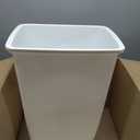 Rubbermaid Small Kitchen Bathroom Trash Can, 9 Gallons, White, Waste Basket for Under Counter/Kitchen/Office/Bedroom/Bathroom