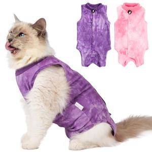 1 Pack Cat Surgery Recovery Suit Female,Cat Onesie for Cat After Surgery Female,Kitten Spay Surgical Recovery Suit Stop Licking Abdominal Wound,Purple M