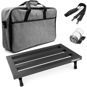 19.9”x12”Aluminum Alloy Guitar Pedal Board 1.7lb Super Light Large Effect Pedalboard with Carry Bag