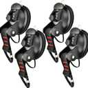 4Pcs Heavy Duty Suction Cup with Security Hooks - Outdoor Strong Suction Cups Multipurpose Car Camping Accessories Suction Cup Anchor for Car Awning Boat Camping Trap Tie Down