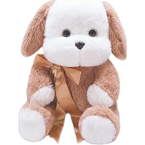 Uoozii Warmable Dog Stuffed Animal - Microwavable 12" | 2 Pounds Unscented Weighted Stuffed Animals Non-Shedding Dog Plush Coolable & Heatable Warm Gifts for Kids & Adults