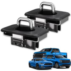 Truck Bed Tie Down Anchor for 2009-2024 Dodge Ram Trucks; 2014-2019 Toyota Tundra CrewMaxNeed to Modify Rail Cap and 2022-2024 Hyundai Santa Cruz, Pack of 2