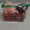 CRCZK Valentine's Day Decorations Wooden Crate with 1 Gnome Plush 4 Cotton Love 1 Pack Laffia Farmhouse Table Decor for Home Kitchen Tiered Tray Mantle Shelf Desk Decor