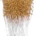 60 Pieces Pearl Stick Stems Bouquets, 4mm Bead String Garland Beaded Spray Filler Floral Arrangements Tree Picks Wedding Party Decoration, Christmas Tree Picks (Gold)