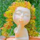 Planter Pot, Head Face Planter, Flower Pots for Plants, Succulent Planter, Head Planter, Flower Pots for Plants, Face Planters Pot Indoor and Outdoor, AirKiss, Pale Yellow, 1Pack