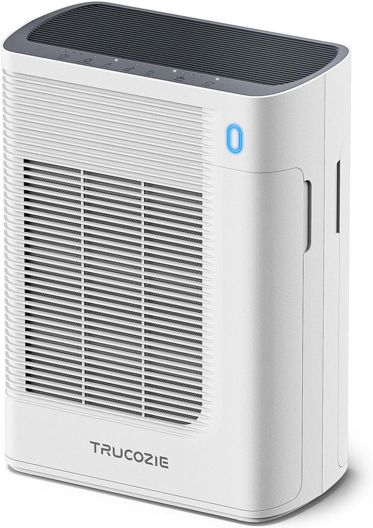 T356 New White Air Purifier for Home Large Room Bedroom Up to 1937 Ft in 1 Hr With Double-sided Air Inlet, Air Quality and Light Sensors, HEPA Sleep Mode for Allergies, Dust, Smoke, Pet Hair