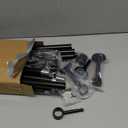 Heavy Duty Extra Long Curtain Rods 144-240 Inches, Adjustable for 12-20ft Large Windows & Sliding Doors - 1 Thick Metal Reinforced Brackets, Black Curtain Drapery Rod for Living Room Outdoor Patio