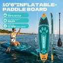 SOLAVERO 10'6" Inflatable Stand Up Paddle Board for Adults Supports 450LB