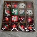 HyDren 16 Pack Red and Green Christmas Ball Ornaments for Christmas Tree 2.36 Inch Red and Green Shatterproof Christmas Tree Decorations Hanging Ball Ornaments for Xmas Trees Holiday