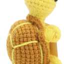 2 x Lenoka Crochet/Cute Mini Emotional Support Turtle Handmade Gift - Perfect Emotional Support Gifts for Friends, Students, and Women; A Funny, Cheap, and Unique Surprise Gifts (Brown)