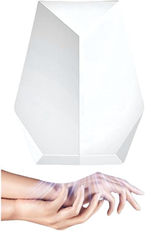 1600W Powerful Hand Dryer, Wall-Mounted Quiet Bathroom Dryer with No-Drill Installation, Compact Automatic Sensor Dryer for Home, Kitchen, Hotel (White)