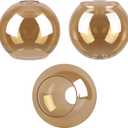 3 Pack Amber Glass Globe Shade Fixture Replacement, 5.9 Inch Diameter, E26 Base 1-5/8 Inch Fitter, Glass Globe Lampshade Cover for Pendant Wall Sconce Chandelier Vanity Light (Amber, 5.9 Inch)
