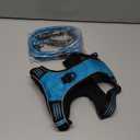 No Pull Dog Harness Adjustable Reflective Oxford Easy Control Medium Large Dog Harness with A Free Heavy Duty 5ft Dog Leash (L (Neck: 18"-25.5", Chest: 24.5"-33"), Blue Harness+Leash)
