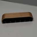 Wall-Mounted Coat Rack 'Toke' - Modern Design Coat Rack with Hidden Wall Hooks - Solid Wood Veneer Panel Coat Hanger - Walnut