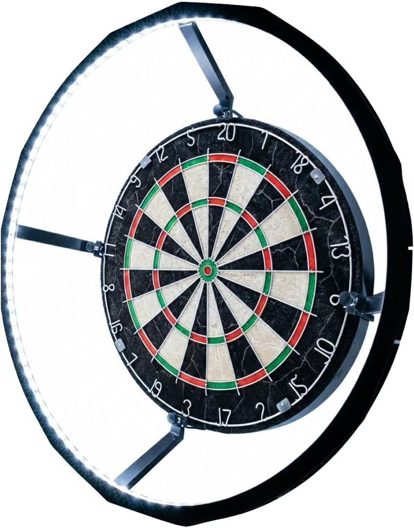 Dart Board Light Ring– Ultra-Bright 360° LED Dartboard Surround Light for Sisal Dartboards – Shadowless Circular Design with Easy Snap-On Clip Mounting – Perfect for Dark Game Rooms & Clubs