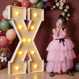 imprsv 4FT Marquee Letters, Large Light Up Letters for Birthday Party Decor Wedding Decorations, Light Up X for Party Decoration Large Signs Arch Kit Decorations