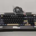 RedThunder K95 Wireless Mechanical Keyboard, TFT Screen & Knob, Tri-Mode BT5.0/2.4GHz/USB-C Hot Swappable Custom, Pre-lubed Linear Pink Switches, Gasket Structure, RGB Gaming Keyboard, Black-Gold