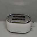 MELLERHOME Retro Toaster 2 Slice, 7 Browning Levels, 3 Functions (Reheat, Defrost, Cancel), Stainless Steel Features, Removable Crumb Tray, Under Base Cord Storage, White Toaster Kitchen Appliances