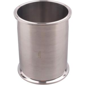 DERNORD Sanitary Spool Tube with Clamp Ends, Stainless Steel 304 Seamless Round Tubing with 6 inch Tri Clamp Ferrule Flange(Tube Length: 8 Inch / 204MM)