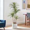 Artificial Dracaena Plants Indoor, 4 ft Faux Tropical Floor Plants Indoor, Tall Fake Yucca Silk Tree in Pot, Artificial Trees for Home Office Decor Indoor Outdoor Housewarming Gift