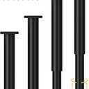 Metal Adjustable Furniture Legs 10-17 inch, Wlrrcwdttc Sofa Cabinet Legs Adjustable Height Replacement Support Legs for Bed/Couch/Dresser/Chair/TV Stand/Coffee Table, Legs for Furniture Set of 4-Black