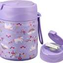 17oz Soup Thermo for Hot Food Kids,Insulated Food Jar with Spoon,Thermo Hot Food Lunch Container,Wide Mouth Leakproof Stainless Steel Lunch Box for School-Horse