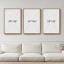 Large Framed Neutral Abstract Wall Art for Living Room, 3 Piece Modern Canvas Prints Paintings Artwork for Walls, Minimalist Beige Taupe White Abstract Pictures for Hallway Office Wall Decor 24x36 In, 24" W x 36" H x 3Pcs
