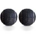 HPWFHPLF 2PCS Precut Tennis Balls for Walkers, Heavy Duty Long Lasting Glide Balls - Precut for Easy Installation, Universal Felt Pads for Walker Legs & Furniture, Floor Protectors (Black)