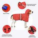 Reflective Dog Raincoat - Adjustable Hooded Pet Rain Coat Jacket, Waterproof Dog Slicker Poncho for Small to X- Large Dogs and Puppies (Red, X-Large)