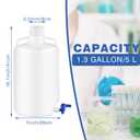 Maxdot 1 Pcs 1.3 Gallon Plastic Dispenser Carboy with Spigot Leak-Proof, Durable Hdpe, Plastic 5l Reusable Liquid Storage Solution for Lab, Pharmaceutical, and Industrial Use