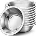 304(18/8) Stainless Steel Mixing Bowls for Kitchen, 7" 21.22 fl.oz Metal Mixing Bowls Set Stackable for Baking Serving Cooking Food Prep Storage Dishwasher Safe Lightweight