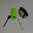 Garlic press rocker, crusher, mincer tool stainless steel with a Garlic Peeler, spatula, and Brush extract more Garlic Paste. The Garlic Mincer Tool Squeezes, Extracts, Crushes