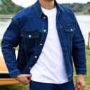 Bindefon Denim Jackets for Men Trucker Jean Jacket Unlined Coats Spring Fall Outfits (M)