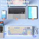 AULA S99 Pro Wireless Keyboard, Display Screen & Media Knob, Tri-Mode Bluetooth/2.4G/USB-C RGB Creamy Gaming Keyboard with Number Pad Macro Keys, Custom Computer Keyboards for Laptop PC Gamer - Green
