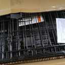 Amazon Basics Portable, Foldable Metal Wire Dog Crate with Removable Tray, Double Door, Divider Panel, 24" x 18" x 20", Black