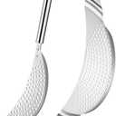 Boao 2 Pieces Pot Strainer with Handle Stainless Steel Colander Pasta Drainer Pan Pot Strainer with Recessed Hand Grips Suitable for Kitchen Different Sizes up to 10 Inches