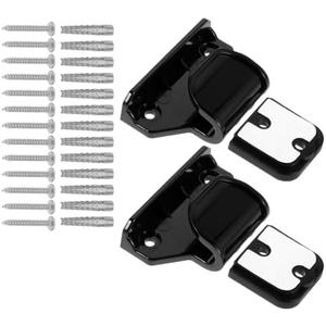 Baby Gate Replacement Hardware for Stairs Secure Installation | Black Plastic Parts, Easy Assembly, Stable Fit, for Fence Repair and Indoor Use